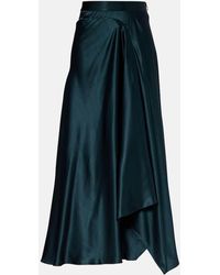 ROKSANDA - Asha Asymmetric Silk Satin Maxi Skirt - Lyst