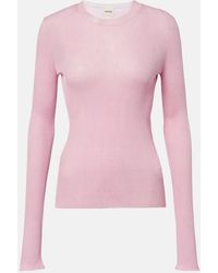KHAITE - Mosi Knitted Silk Top - Lyst