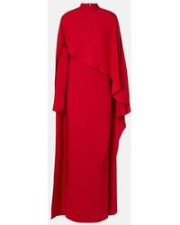 ‎Taller Marmo - Carrington Caped Crepe Cady Gown - Lyst