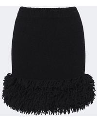 Loewe - Mini-Jupe En Laine Melangee - Lyst