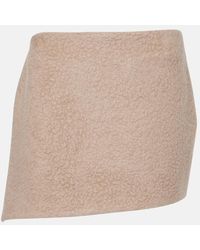 Givenchy - Asymmetric Alpaca And Wool Miniskirt - Lyst