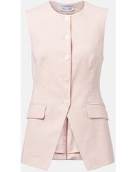 Veronica Beard - Lois Linen-Blend Vest - Lyst
