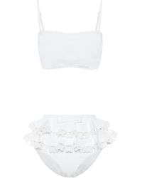 Zimmermann Bikini Super Eight mit Spitze - Weiß