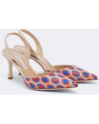 Manolo Blahnik - Carolyne Polka-Dot Slingback Pumps - Lyst
