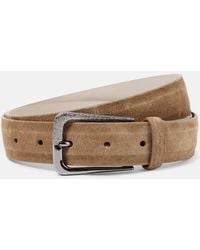 Brunello Cucinelli - Suede Belt - Lyst