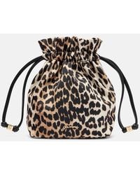 Ganni - Bou Leopard-Print Pouch - Lyst
