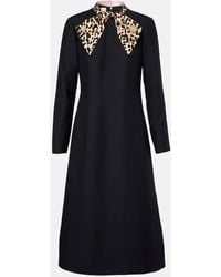 Valentino - Crepe Couture Bow-Detail Midi Dress - Lyst