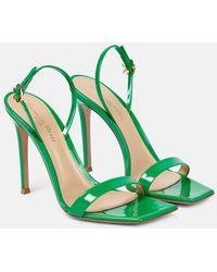 Gianvito Rossi - Ribbon 105 Patent Leather Sandals - Lyst