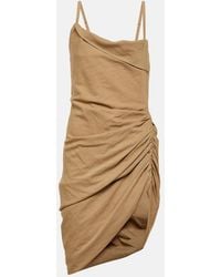 Jacquemus - La Robe Saudade Asymmetric Draped Mini Dress - Lyst