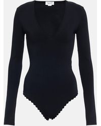 Victoria Beckham - Long-sleeve V-neck Bodysuit - Lyst