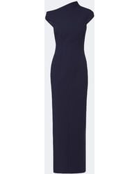 Solace London - Arion Asymmetric Crepe Gown - Lyst