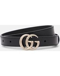 Gucci - Cinturon Gg Marmont De Piel - Lyst