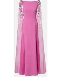 Jenny Packham - Bittersweet Beaded Caped Gown - Lyst
