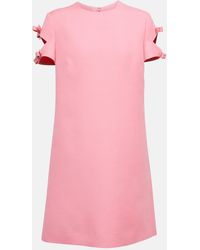 Valentino Crepe Couture Bow-embellished Minidress - Pink