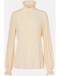 Valentino - Silk Crepe De Chine Shirt - Lyst