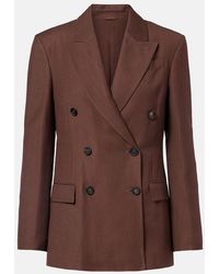 Brunello Cucinelli - Double-Breasted Blazer - Lyst