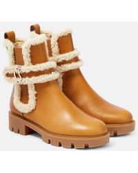 Christian Louboutin - Ankle Boots CL Chelsea mit Shearling - Lyst