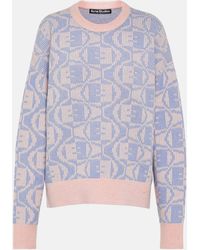 Acne Studios - Katch Cotton And Wool Jacquard Sweater - Lyst