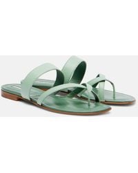 Manolo Blahnik - Susa Leather Sandals - Lyst