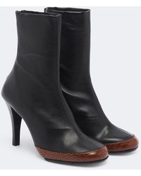 Jude - Luna Croc-Effect Leather Ankle Boots - Lyst