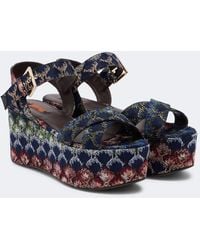 Missoni - Julia Lame Platform Sandals - Lyst