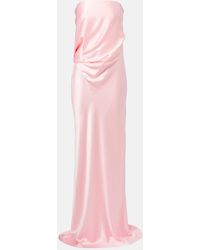 The Sei - Vestido De Fiesta De Seda Drapeado - Lyst