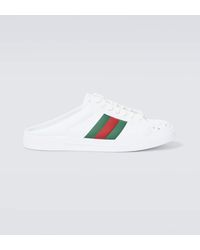 Gucci - Ace Striped Leather Mule - Lyst