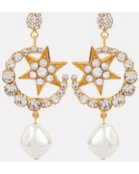 Jennifer Behr - Kepler Embellished-Plated Drop Earrings - Lyst