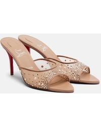 Christian Louboutin - Miss Z Degrastrass Perla Mesh Mules - Lyst