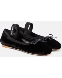 Miu Miu - Flat-Heeled Ballerina Shoes For By - Lyst