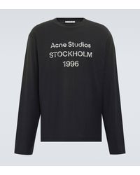 Acne Studios - T-shirt en coton melange a logo - Lyst