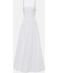 STAUD - Wells Cotton Poplin Maxi Dress - Lyst