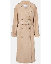Yves Salomon - Trenchcoat Aus Veloursleder - Lyst