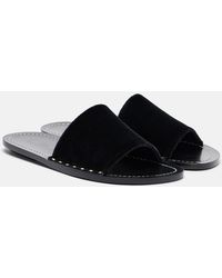 TOTEME - Studded Velvet Slides - Lyst