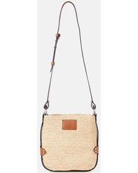 Isabel Marant - Bayia Mini Raffia Shoulder Bag - Lyst