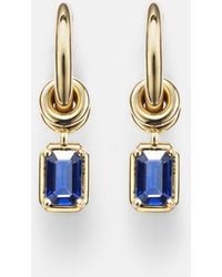 Spinelli Kilcollin - Zahra 18Kt Hoop Earrings With Sapphires - Lyst