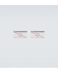 Gucci - Gemelos De Plata De Ley Con Gg - Lyst