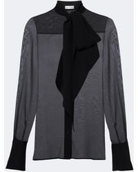 Nina Ricci - Silk Chiffon Blouse - Lyst