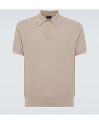 Brioni - Cotton, Silk And Cashmere Polo Shirt - Lyst