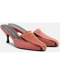 Herbert Levine - Bright Idea 70 Embellished Suede Mules - Lyst