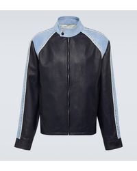 Wales Bonner - Marvel Colorblocked Leather Jacket - Lyst