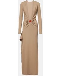 Christopher Esber - Mineral Stone Embellished Jersey Maxi Dress - Lyst