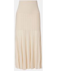 Isabel Marant - Ezra Pleated Semi-Sheer Crepe Skirt - Lyst