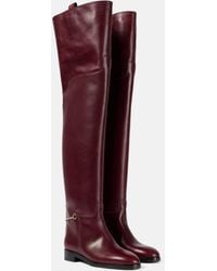 Gucci - Leather Over-the-knee Boots - Lyst