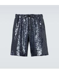 Dries Van Noten - Sequined Bermuda Shorts - Lyst