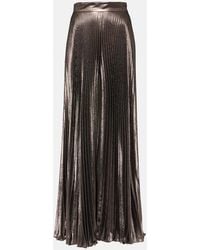 Max Mara - Elegante Panteon Silk-Blend Lame Wide-Leg Pants - Lyst