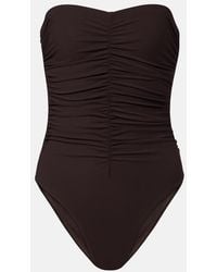 Karla Colletto - Ruched Bandeau Swimsuit - Lyst