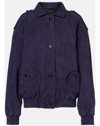 Blazé Milano - Viva Charlie Suede Bomber Jacket - Lyst
