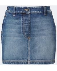 Versace - Minigonna Di Jeans - Lyst