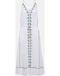 Isabel Marant - Siana Embroidered Cotton Midi Dress - Lyst